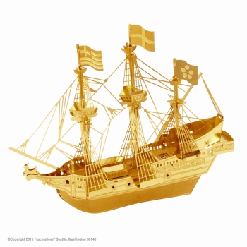 Okręt Golden Hind - złoty